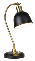 Better Homes & Gardens 18" Black and Gold Desk Lamp, Modern Design