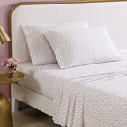 Betsey Johnson Baby Buds Pink Cotton Percale Queen Sheet Set